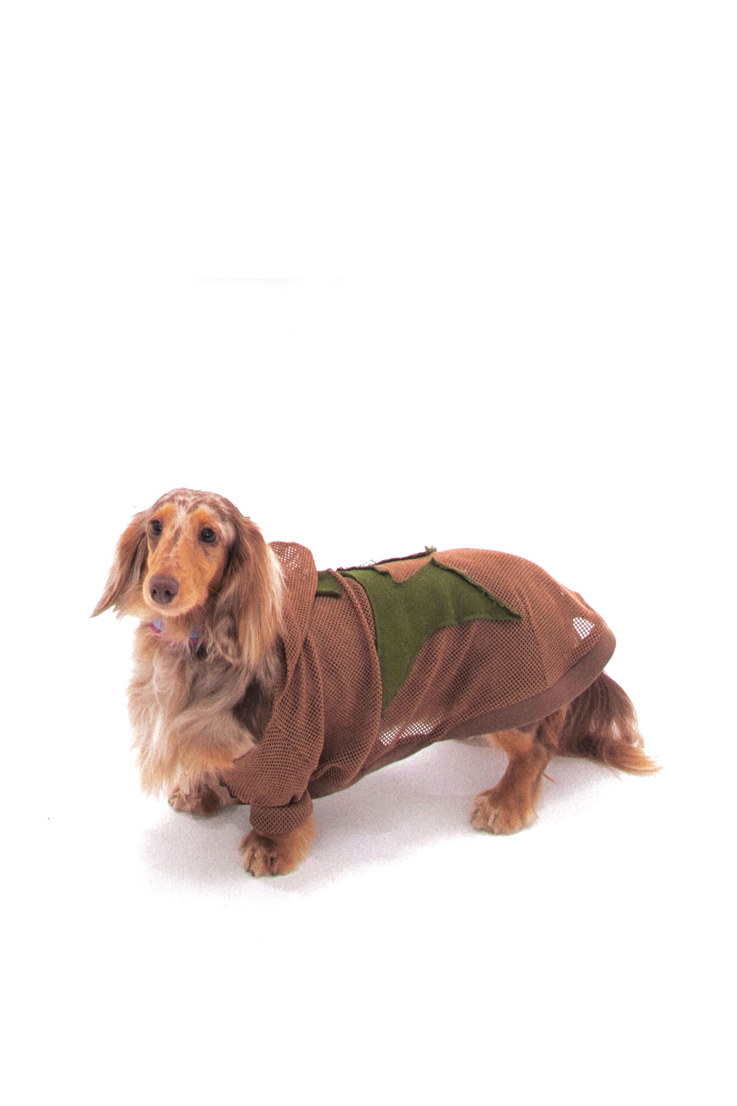 Brown Grid Patch Dog Jacket - PSYLOS 1, Brown Grid Patch Dog Jacket, Dog Jacket, NyDkyel, PSYLOS 1
